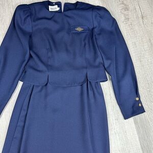 Leslie Fay Deep Blue Petite Dress